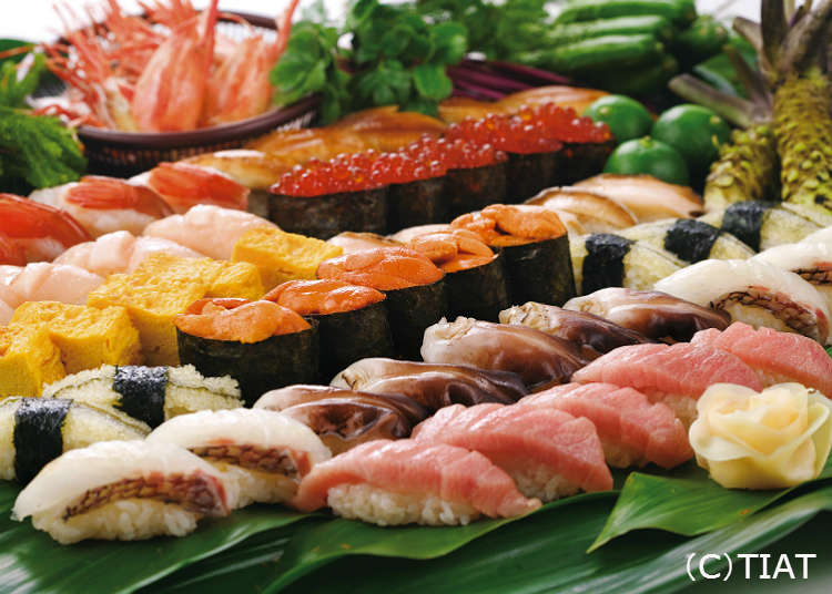 在「魚河岸 日本一(Uogashi Nihon-Ichi)」品嚐壽司