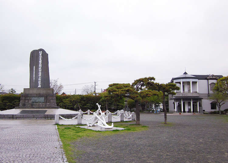 ペリー来航を記念した記念碑がある公園