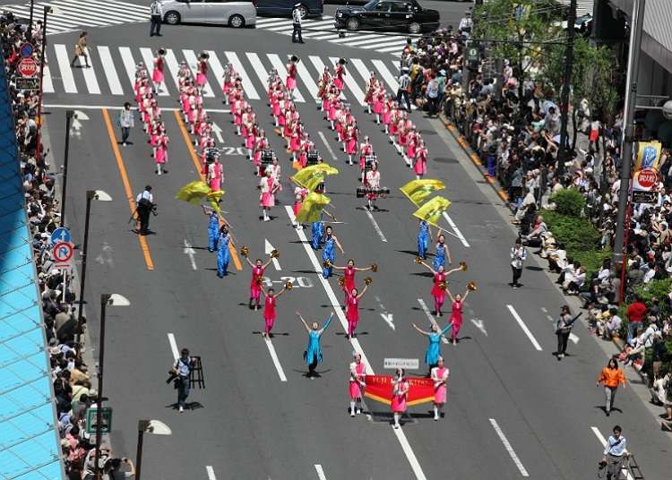 Jom lihat perbarisan yang hebat di "Ginza Yanagi Festival"
