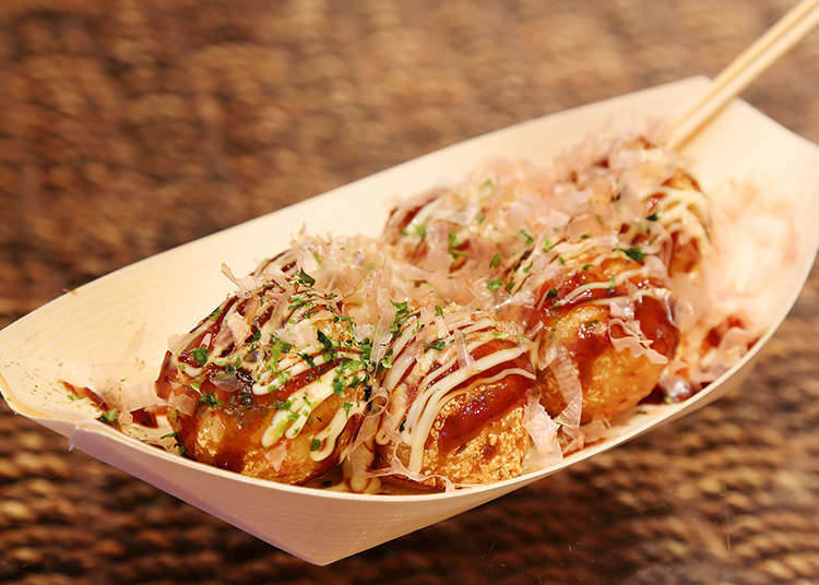 ピンポン玉みたいな形の「たこ焼き」
