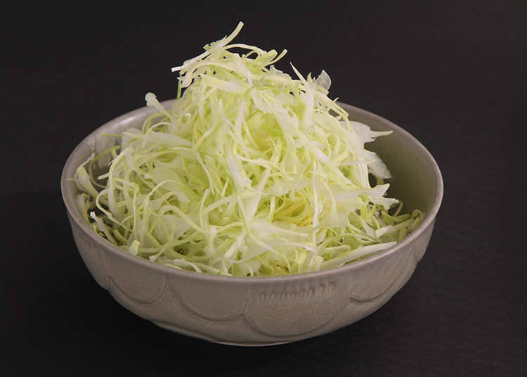 付け合わせのキャベツ