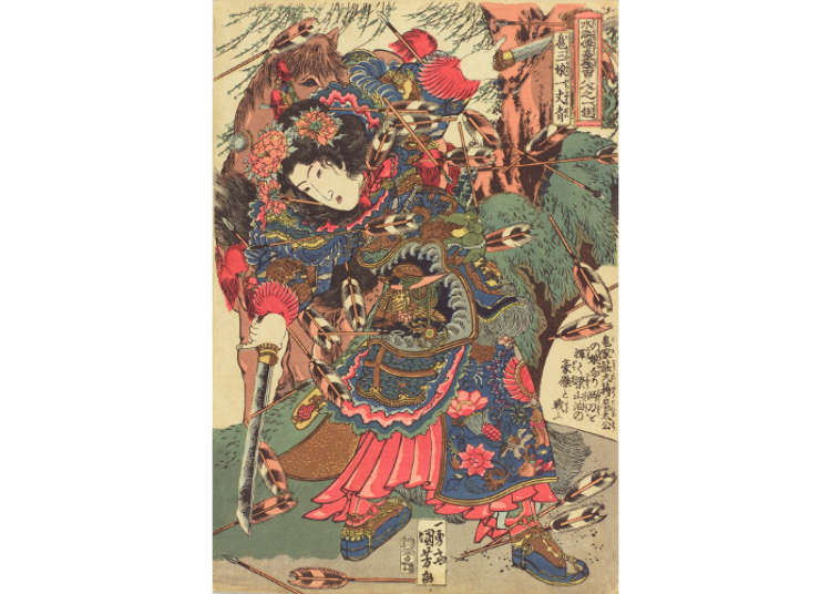 歌川国芳笔下的女豪杰~水浒传英雄齐聚