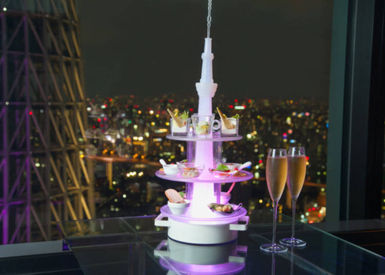 著名菜品“Amuse Tower”前菜塔