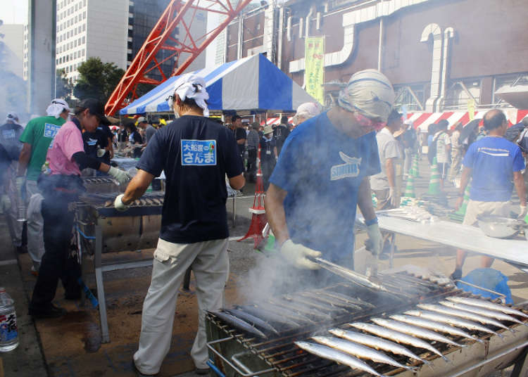 三陸、大船渡 東京鐵塔秋刀魚祭