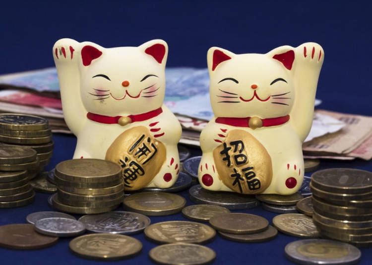 招き猫のしぐさに注目!