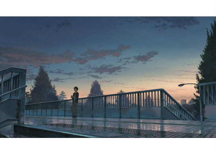 ① The Pedestrian Bridge in Front of JR Shinanomachi Station