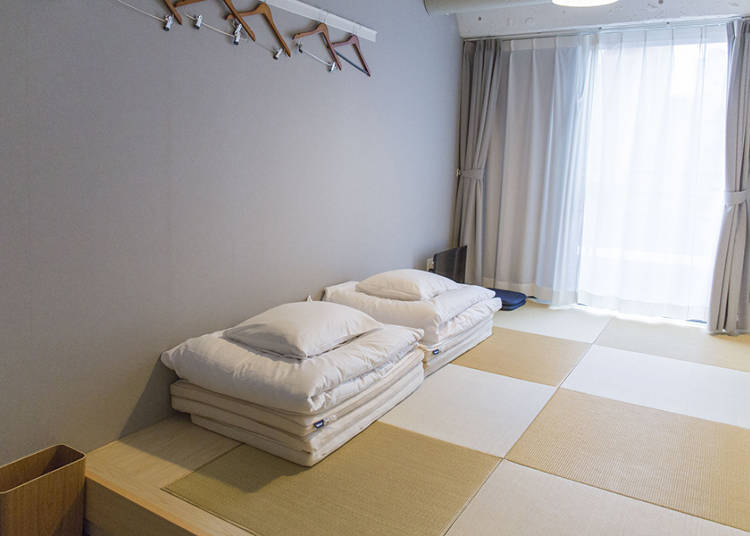 日本の家のようにくつろげる和室も