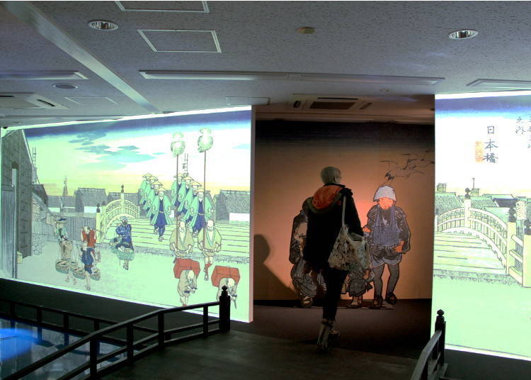 浮世絵風に江戸時代の日本橋を渡ってみよう