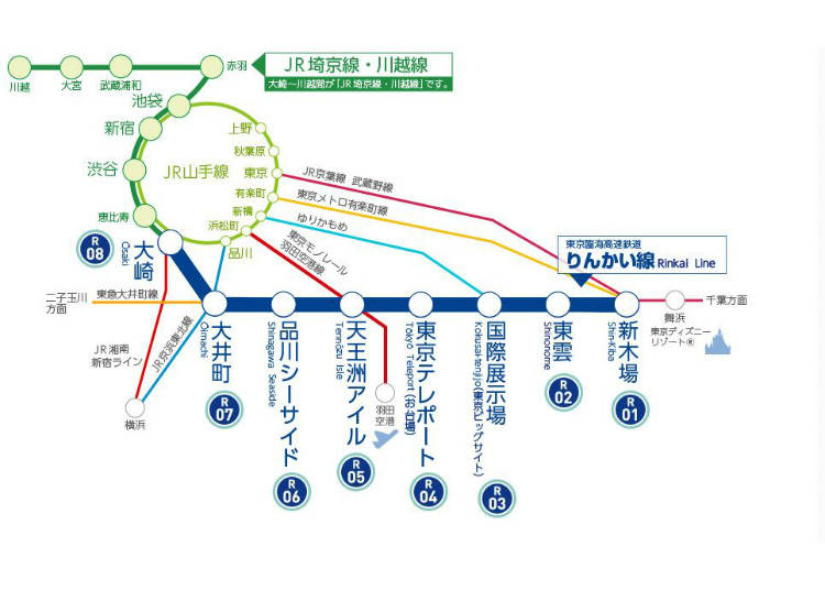 東京臨海高速鉄道(りんかい線)ー新宿からお台場直行も可能