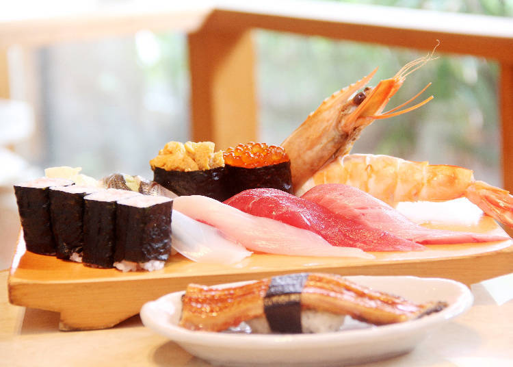 ตะลึงกับหน้าซูชิสดใหม่ชิ้นโต!
“Narita Edokko Sushi Sandohonten”