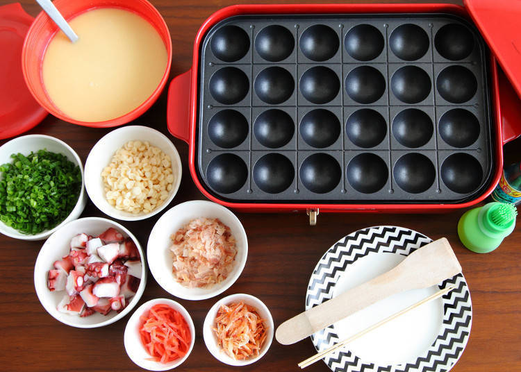 ソーセージ、チーズなどお好みの具材を使ってたこ焼きをつくってみよう!