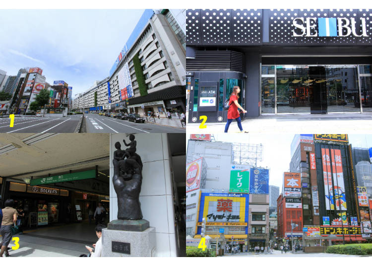4) 池袋駅東口には何がある?