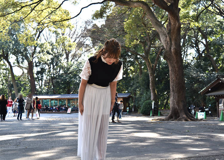 2) Passing the Torii: Remove Your Hat and Bow Once