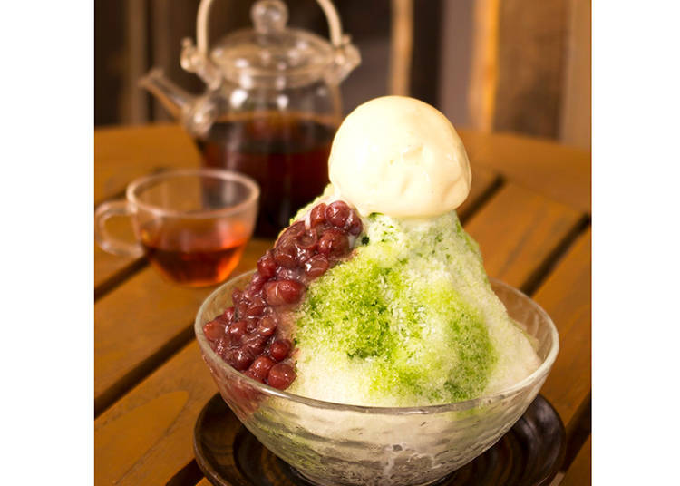 “Chanabe Café Kagurazaka saryo” มัทฉะสวีทที่ดูดีมีชาติตระกูล
“น้ำแข็งไส อุจิมัทฉะคินโทกิ” / shibuya mark city