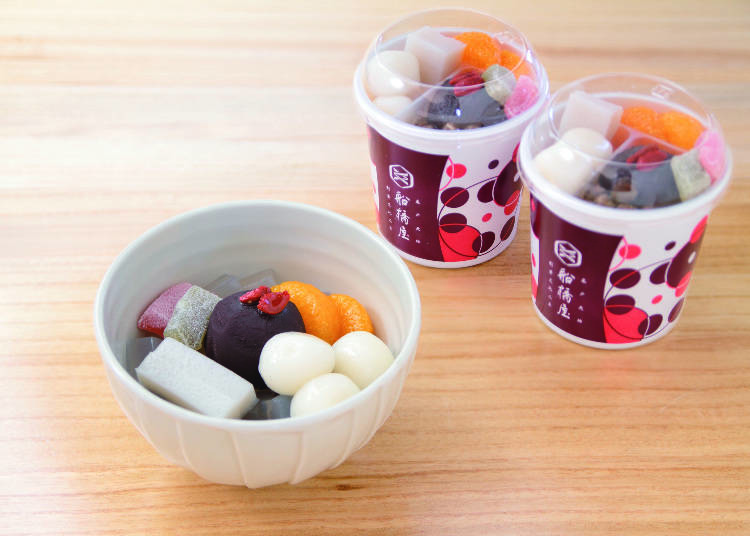 【船橋屋こよみ】伝統の味に舌鼓 「くず餅入特製白玉あんみつ」/ルミネ新宿店