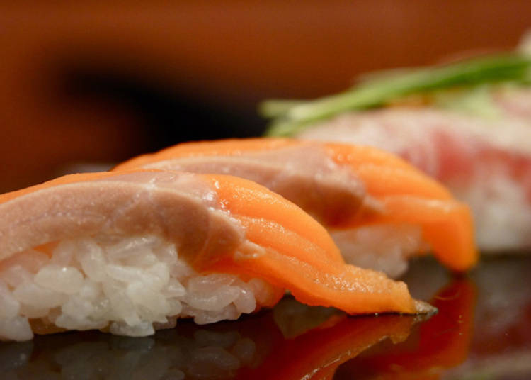 5. Salmon Belly Nigiri