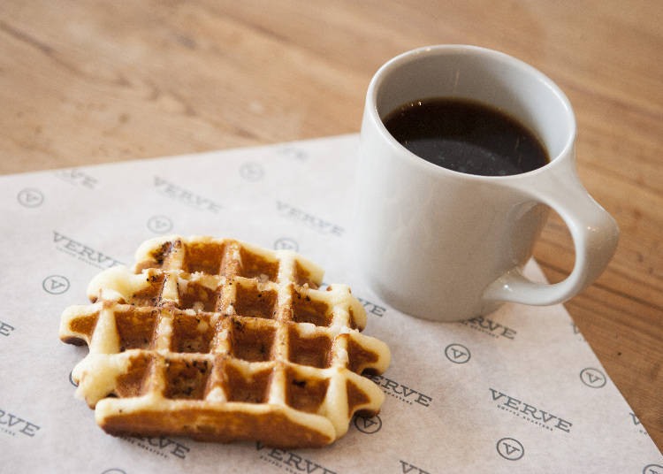 Start your day at the fashionable Verve Coffee Roasters Shinjuku