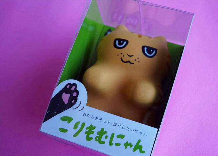 首・肩、肩甲骨、腰のコリをほぐす猫の指圧代用器「こりもむにゃん」