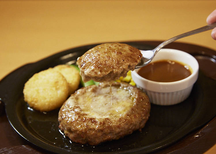 チーズINハンバーグでチーズリゾット風もできちゃう!