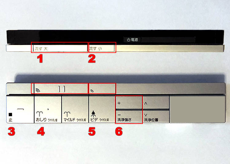 1. How to use Japanese toilet remote controls