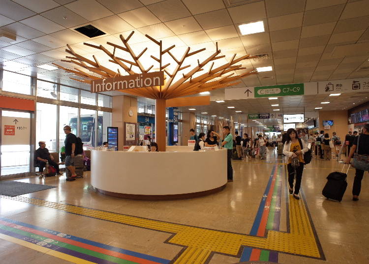2.主な乗り場やチケット売り場は4階に集約!