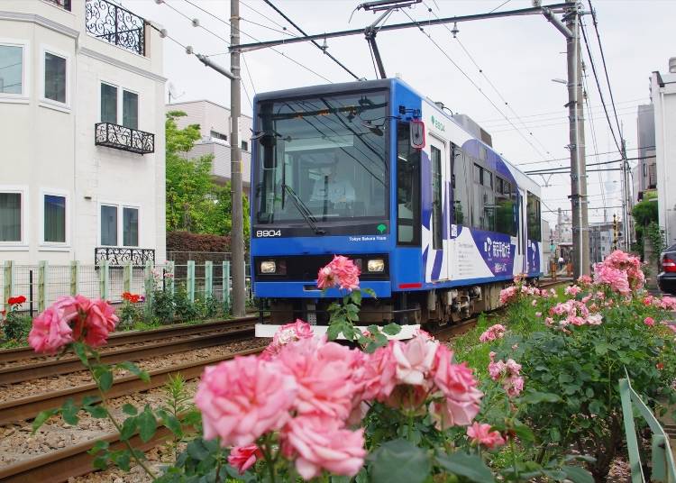 バラスポット3)車窓からの景色がおすすめ、「荒川区役所前」
