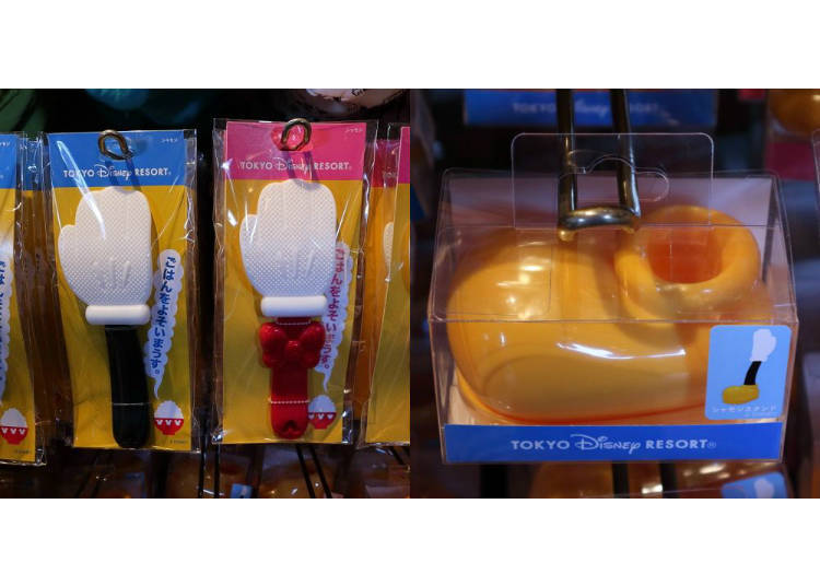 Mickey and Minnie Rice Spoon & Stand, 500 yen each