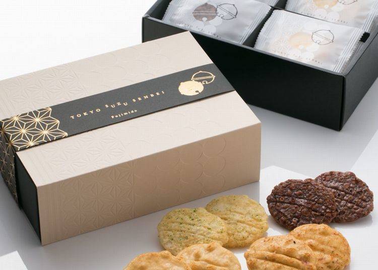 ● Tokyo Suzu Senbei (Box of 20) at Fujimi-dō (Gransta): Limited Bell-Shaped Rice Crackers!