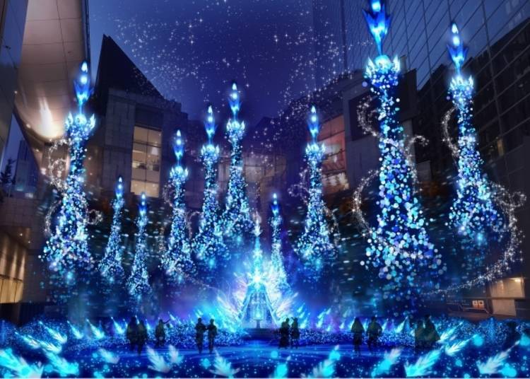 Caretta Shiodome Winter Illumination 2018: Enjoy the season with Disney characters from "Frozen" and "Rapunzel"!