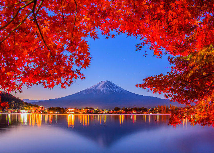 Lake Kawaguchi (Fuji Five Lakes) in Yamanashi Prefecture