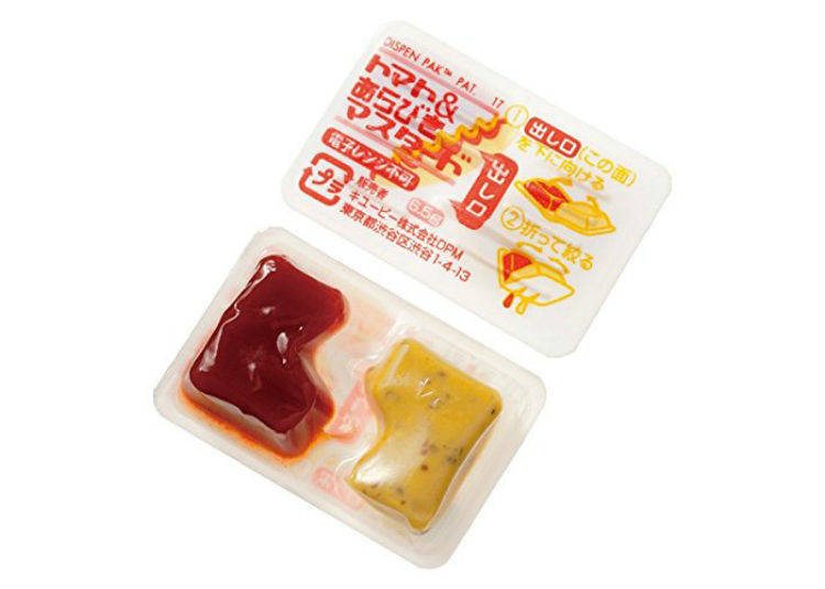 “Dispen Pak:” Fold-and-Squeeze Sauce Containers to Keep Your Hands Clean!
