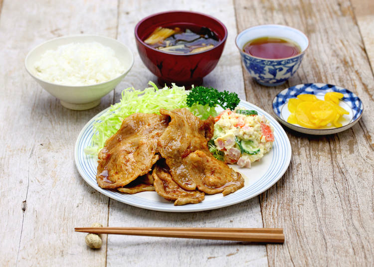 1. Butaniku no shogayaki (ginger pork)