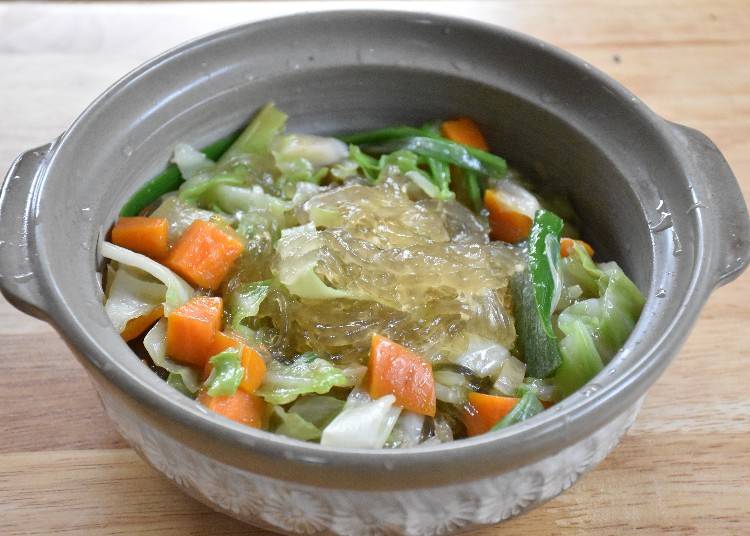 【昼食編】はるさめも茹でられる「電子レンジでパスタ」で、野菜とはるさめ炒め