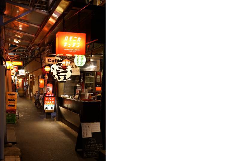 기치조지 변화하는 현대식 요코초 하모니카 요코초