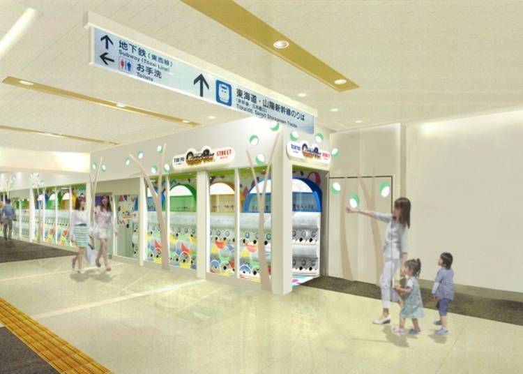 扭蛋機人氣出沒地點④ 東京車站:東京一番街「TOKYO GASHAPON STREET」一次給你百台扭蛋!