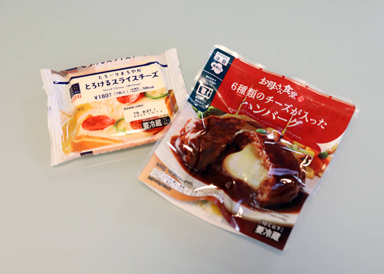 ■コンビニPB「チーズ入りハンバーグ」の追いチーズアレンジ