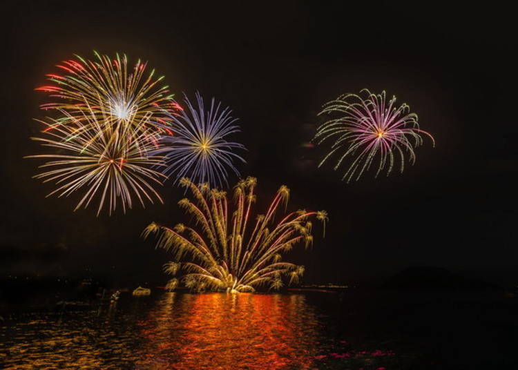 At night there is a fireworks display over the lake!