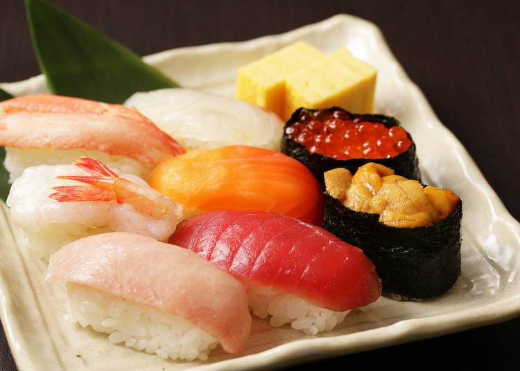 1. Sushi; seafood don (rice bowl)