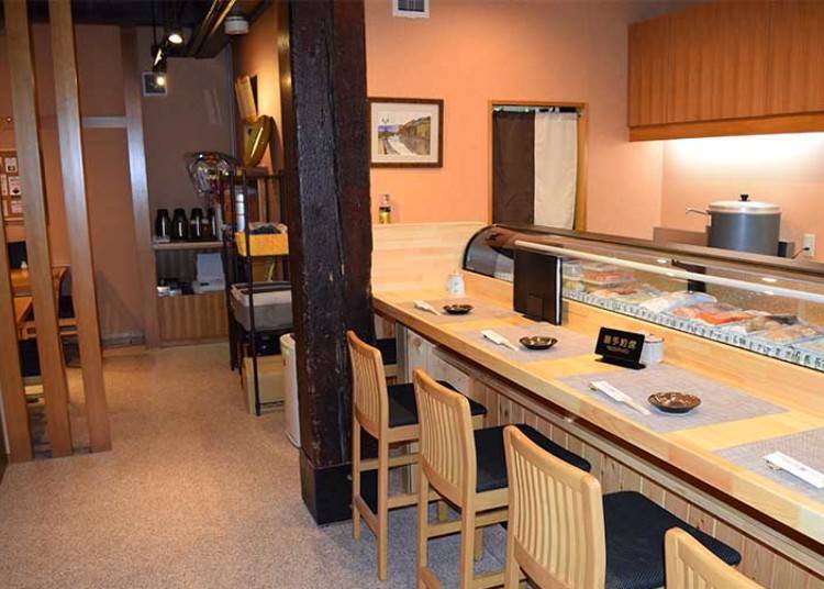 Enjoy sushi in the relaxed atmosphere of Otaru Sushi Ko