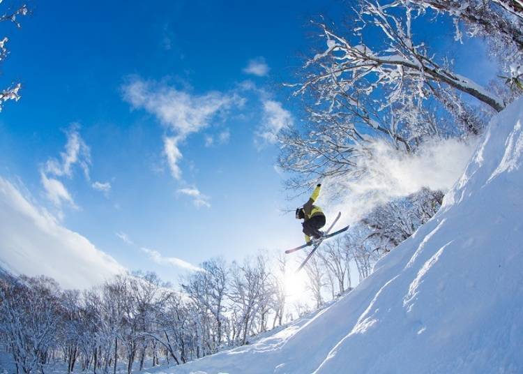 Wild off-piste skiing
